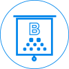 An icon of a vision test chart